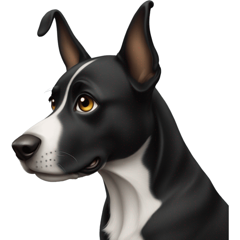 Black dog with pointed ears emoji