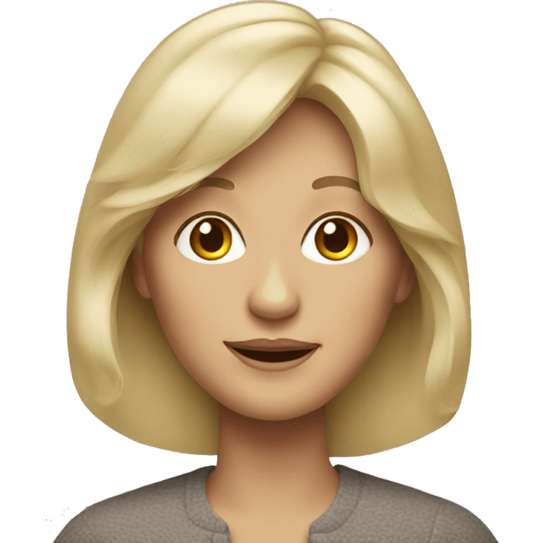 older lady long blonde hair bangs emoji