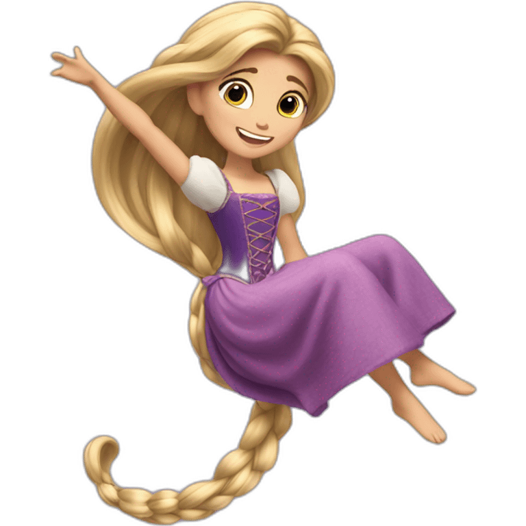 Rapunzel doing a salut emoji