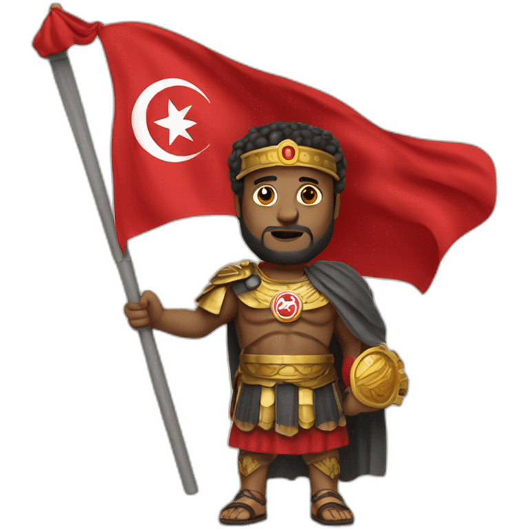 Hannibal barca holding tunisia flag emoji