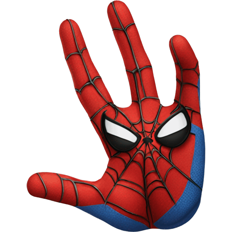 Spider man hand  emoji