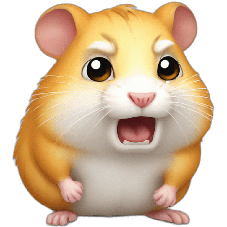 angry hamster with big claw emoji