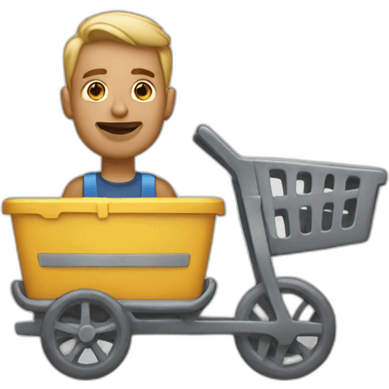 empty cart man emoji emoji