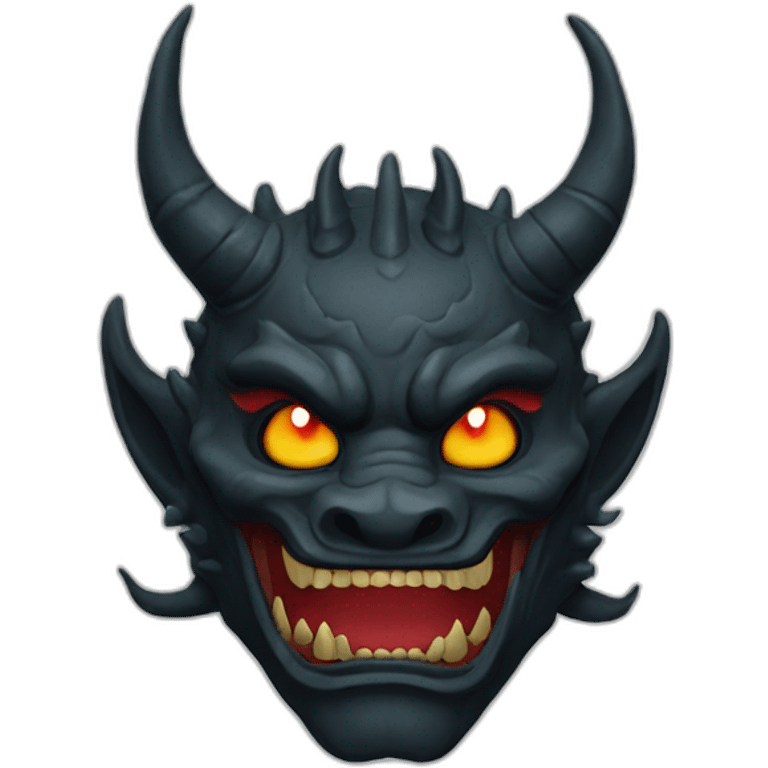 oni dark dragon japanese mask emoji