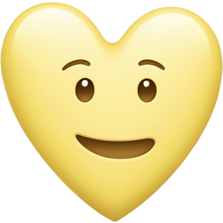 Pastel yellow heart emoji