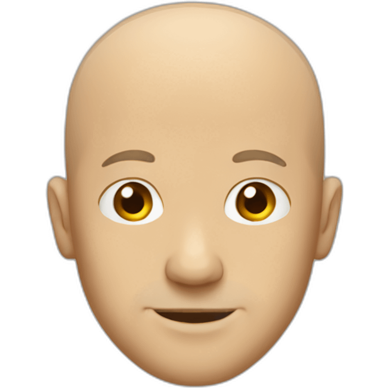 Bald guy with hairs emoji