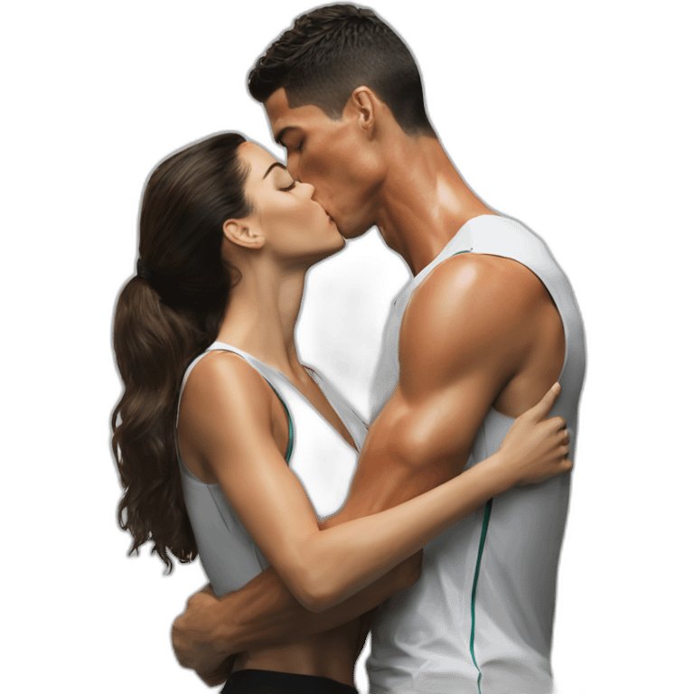 Cristiano Ronaldo kiss georgina emoji