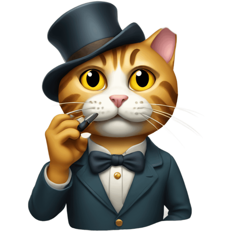 cat smoking a pipe emoji