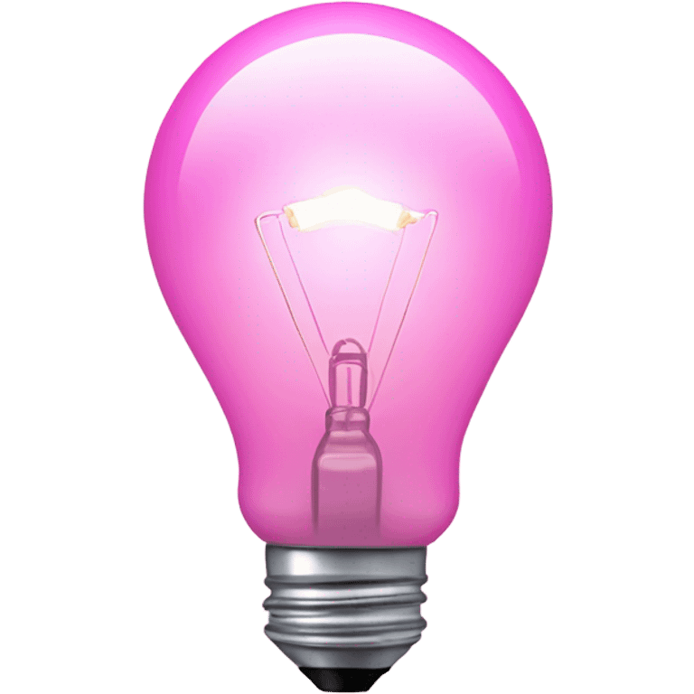 Pink lightbulb  emoji