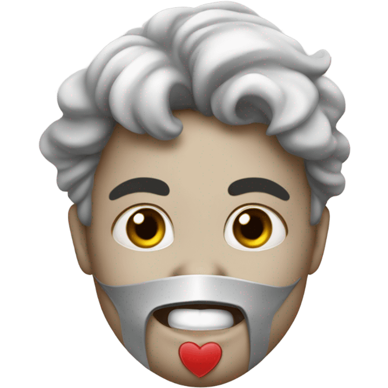 Un Cupidon avec un masque à gaz emoji