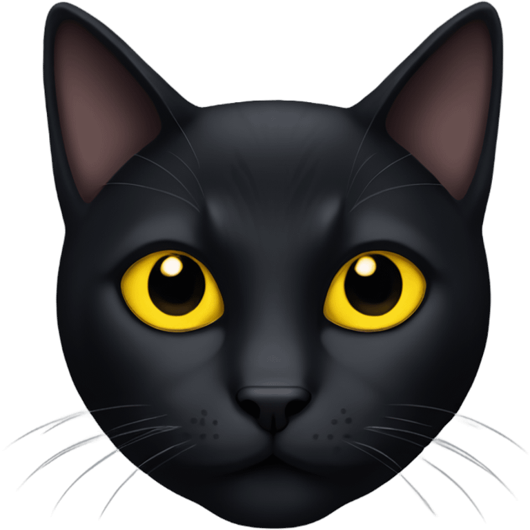 black cat with yellow eyes named spooky emoji