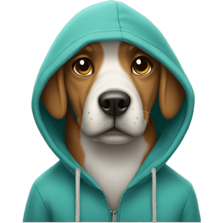 Dog wearing a hoodie  emoji