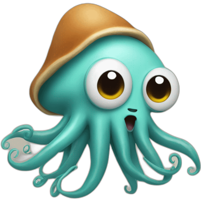 squid celebrating emoji