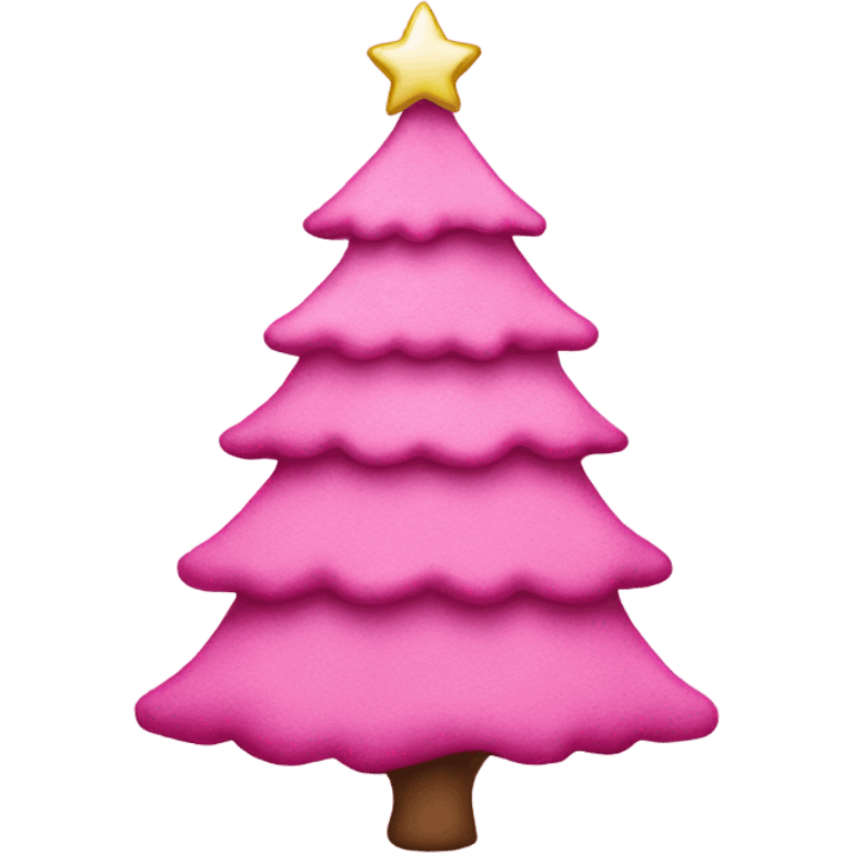 Pink Christmas tree  emoji