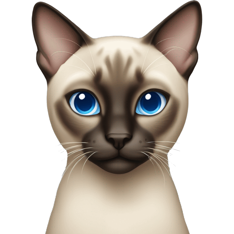 Siamese cat that’s also a shorthair with blue eyes  emoji