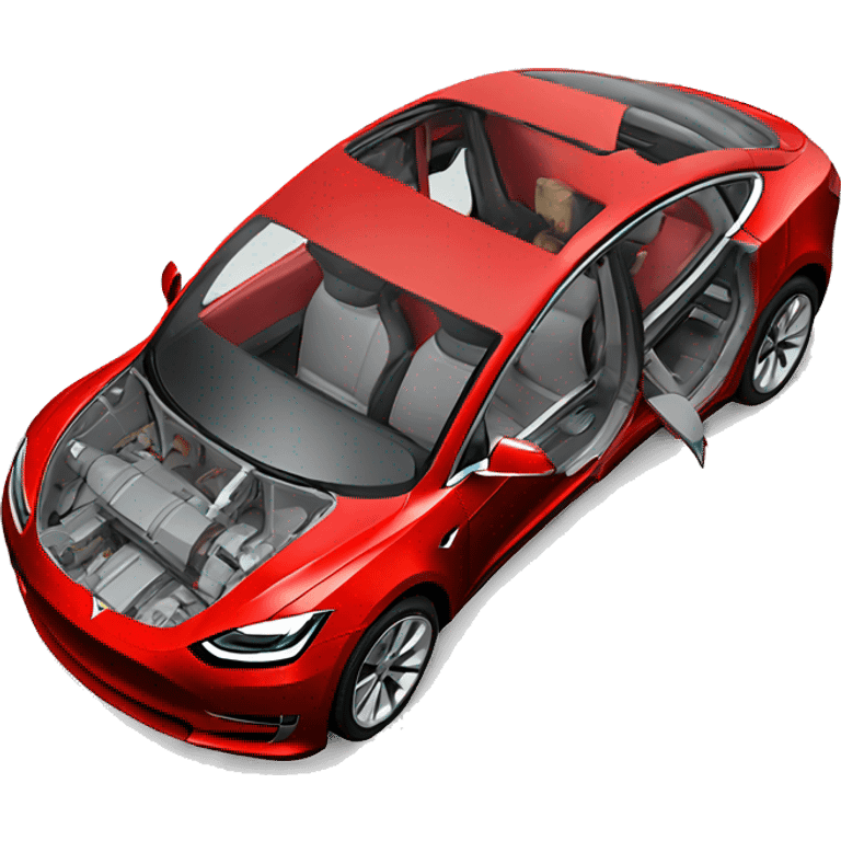 Red Tesla 3 emoji