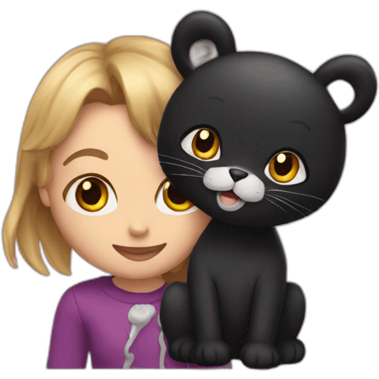 maddison bear with black cat emoji