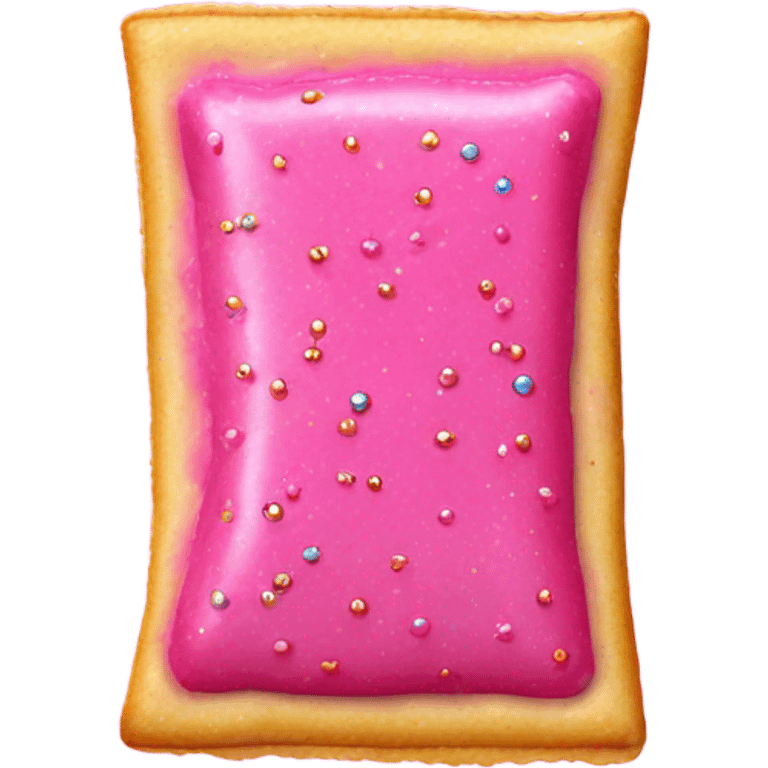 Realistic hot pink poptart with glitter  emoji