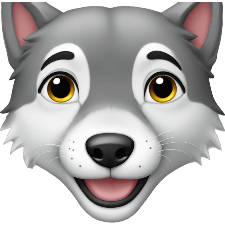 Face loup smile emoji