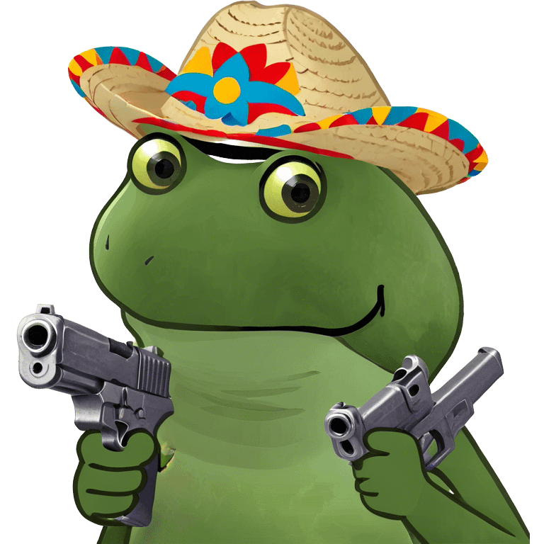 Taco holding a gun emoji