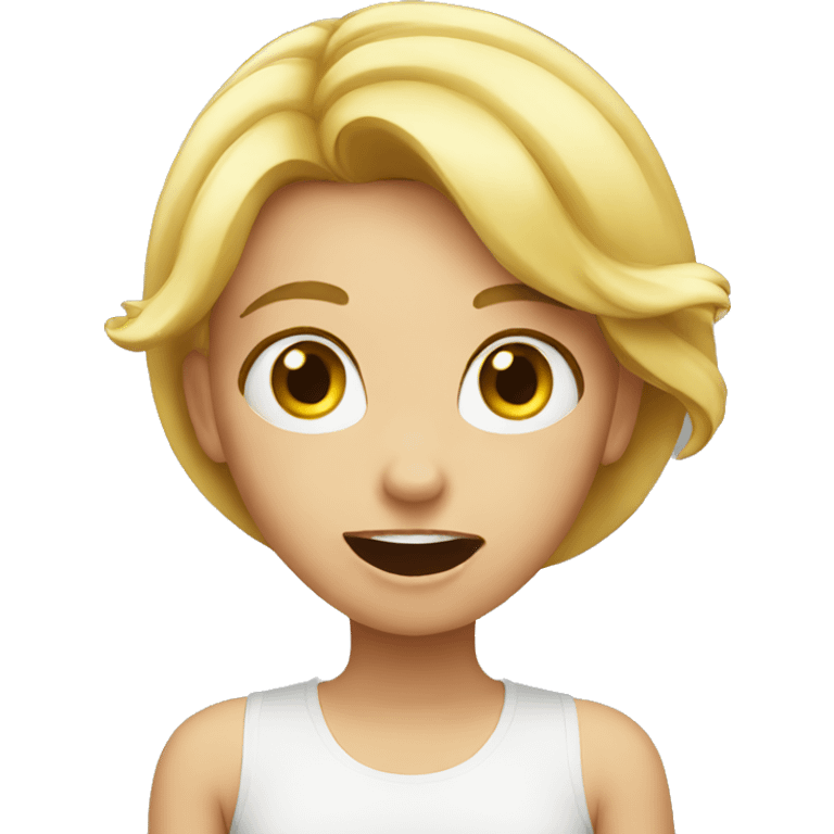 Blond girl surprised emoji