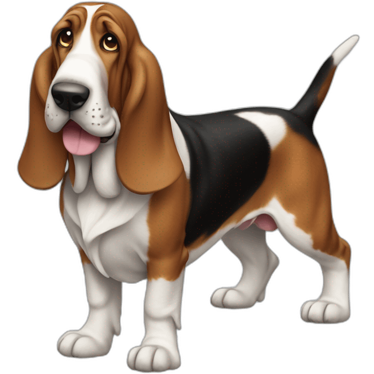 Dog basset hound full-body emoji