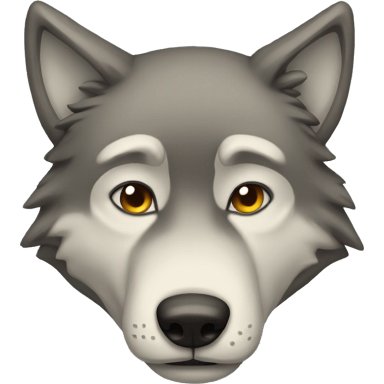 Sad wolf emoji