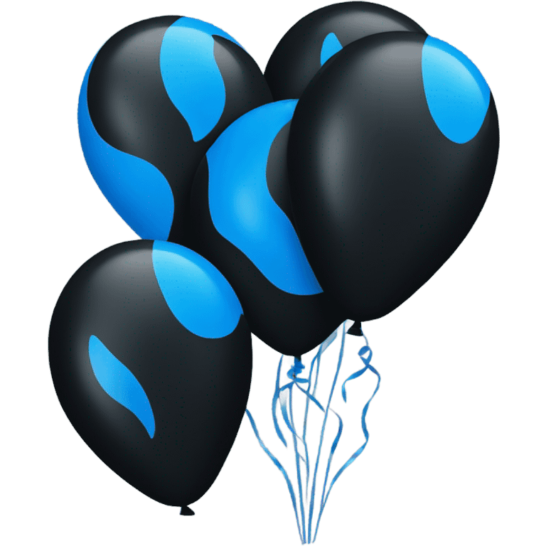 Black & Blue ballons  emoji