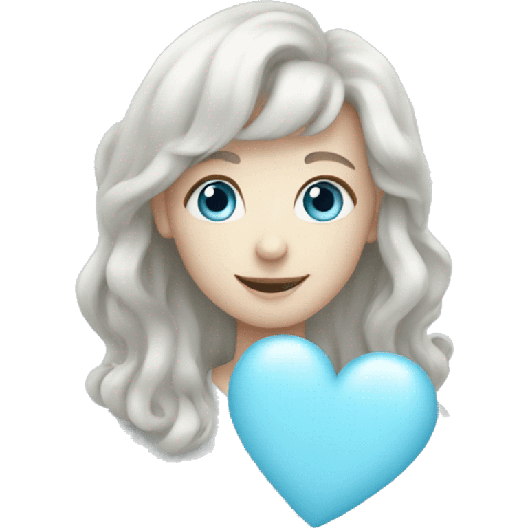 pastel blue heart emoji