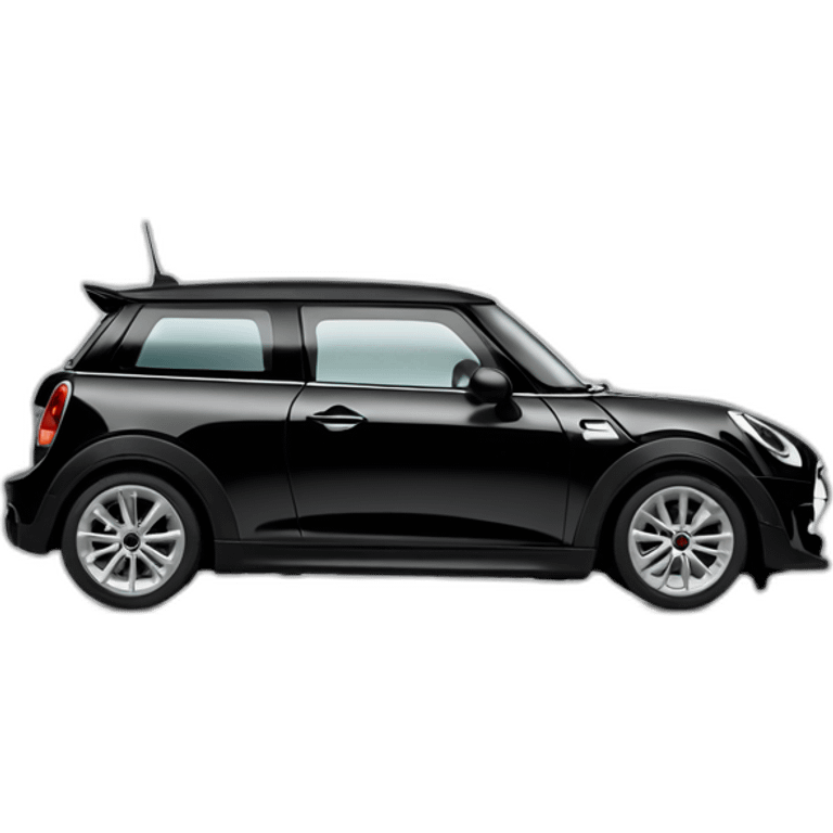 Mini Cooper s f56 noire avec le toit blanc emoji