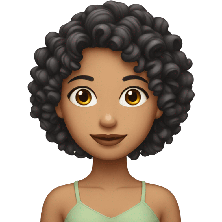 Curly Morena girl emoji