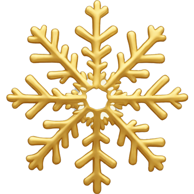 Gold snowflake emoji