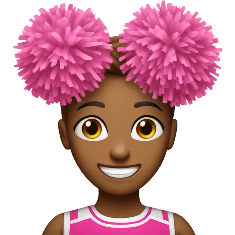 Pink cheer poms emoji