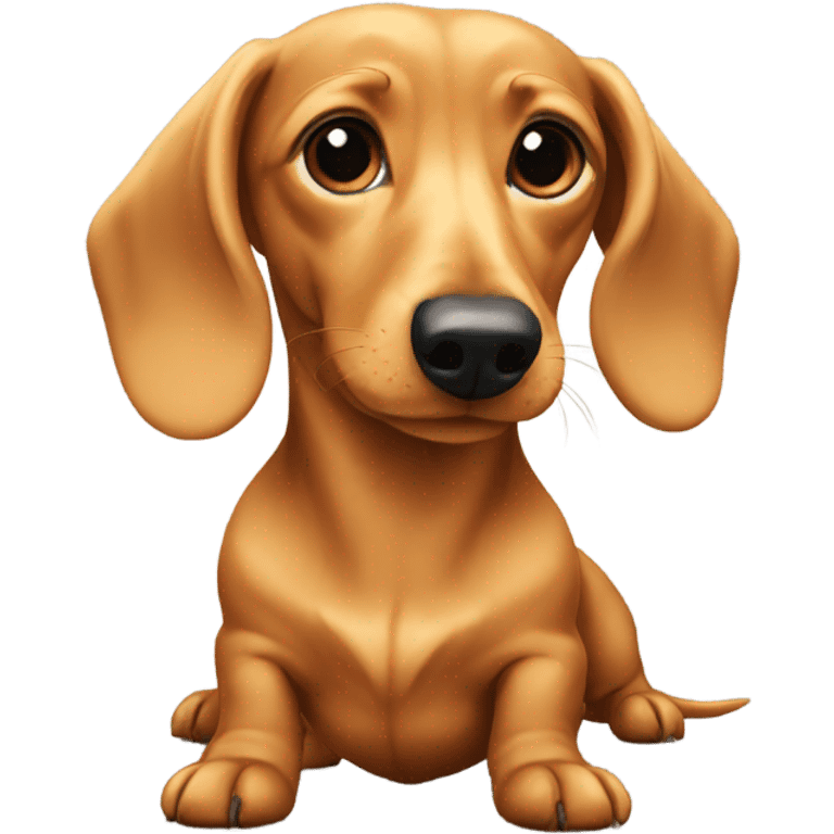 blonde dachshund emoji