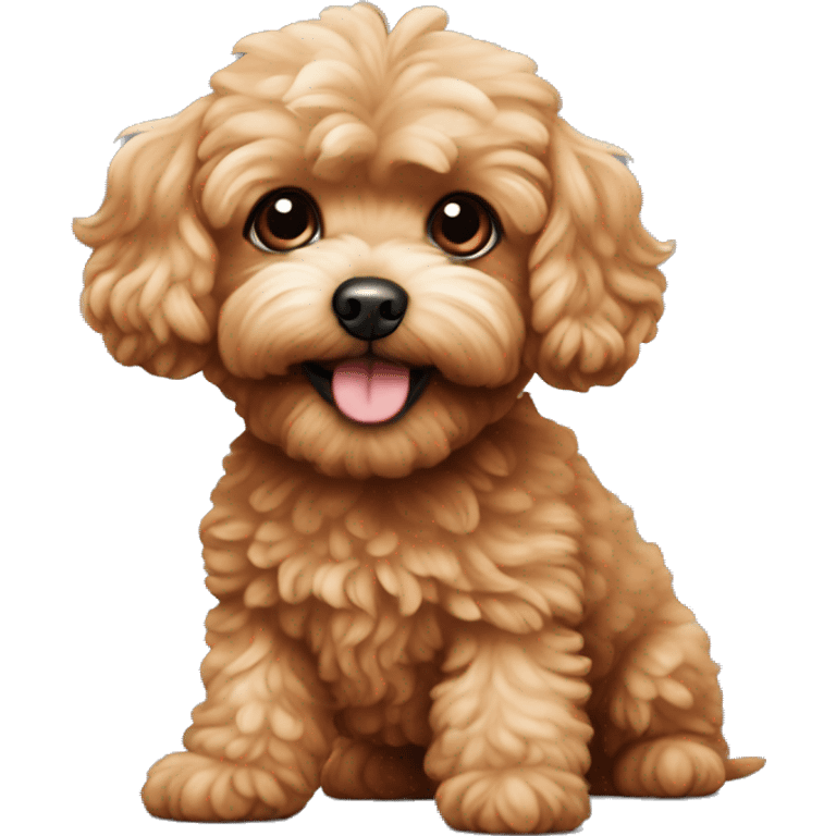 Playful red maltipoo emoji