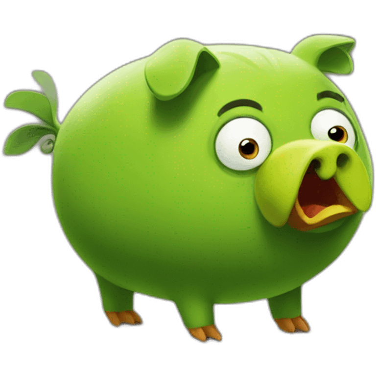 The green pig from Angry Birds rules the birds emoji