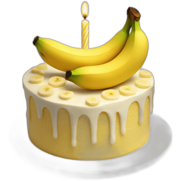 banana birthday cake emoji