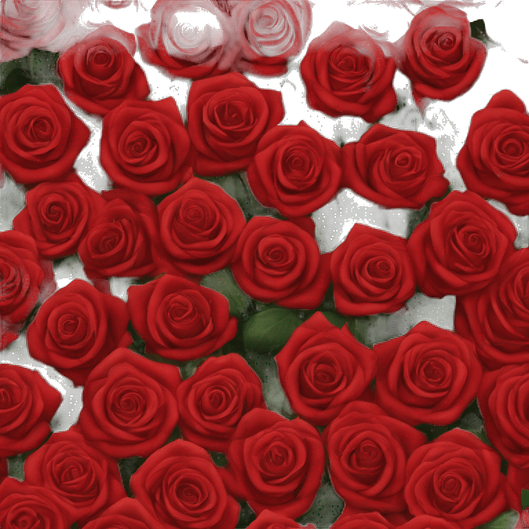 A bouquet of 101 red roses  emoji