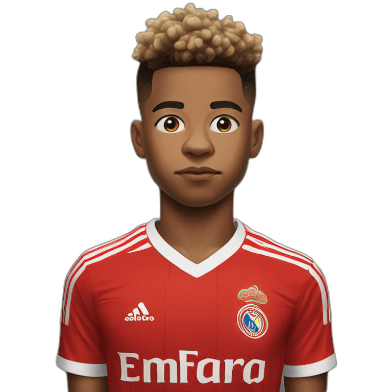 David Neres with Benfica jersey but sad  emoji