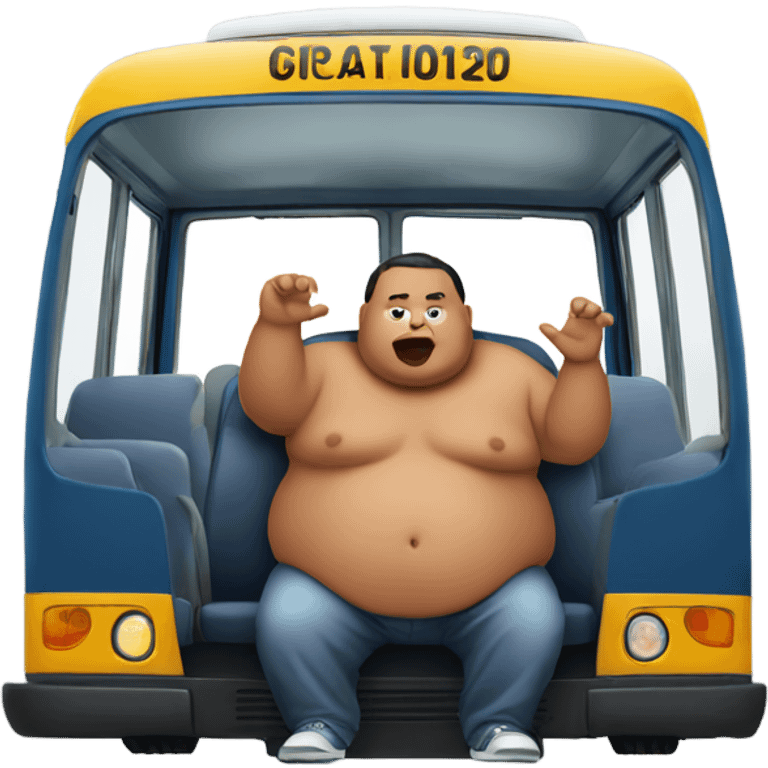 Fat person in bus  emoji