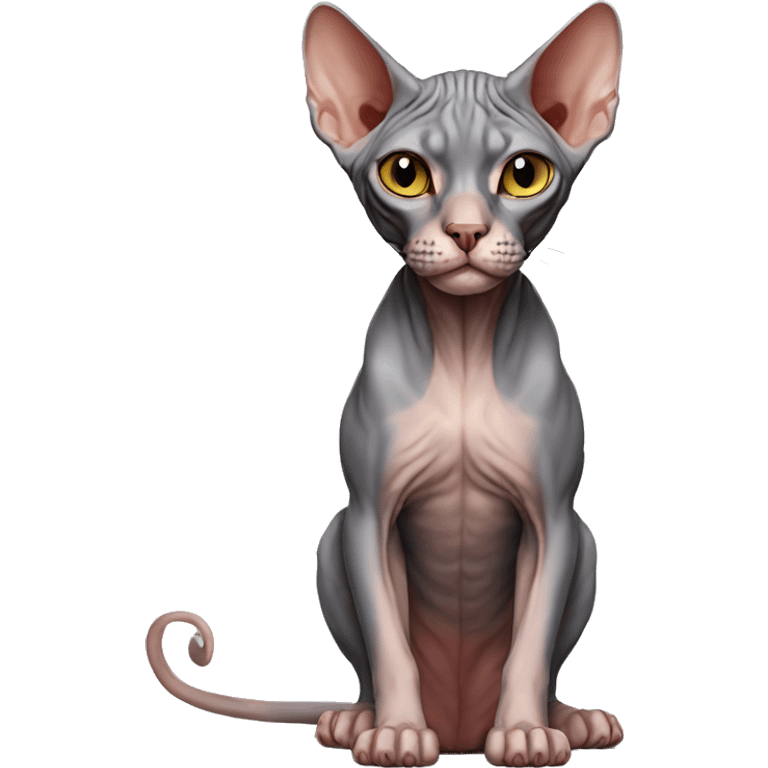 Don Sphynx cat full body emoji