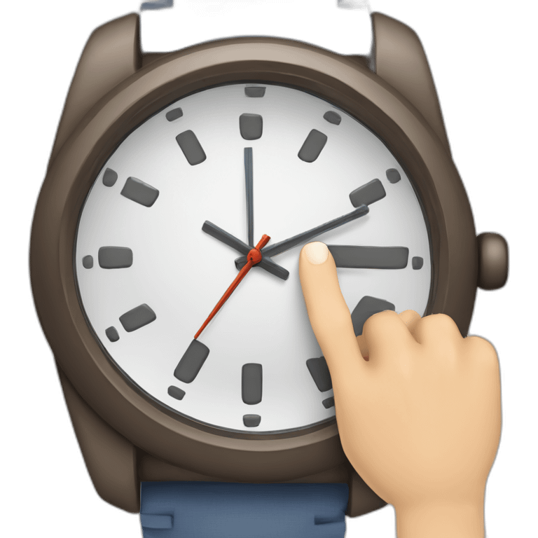 Mano reloj sujetando mi celu emoji