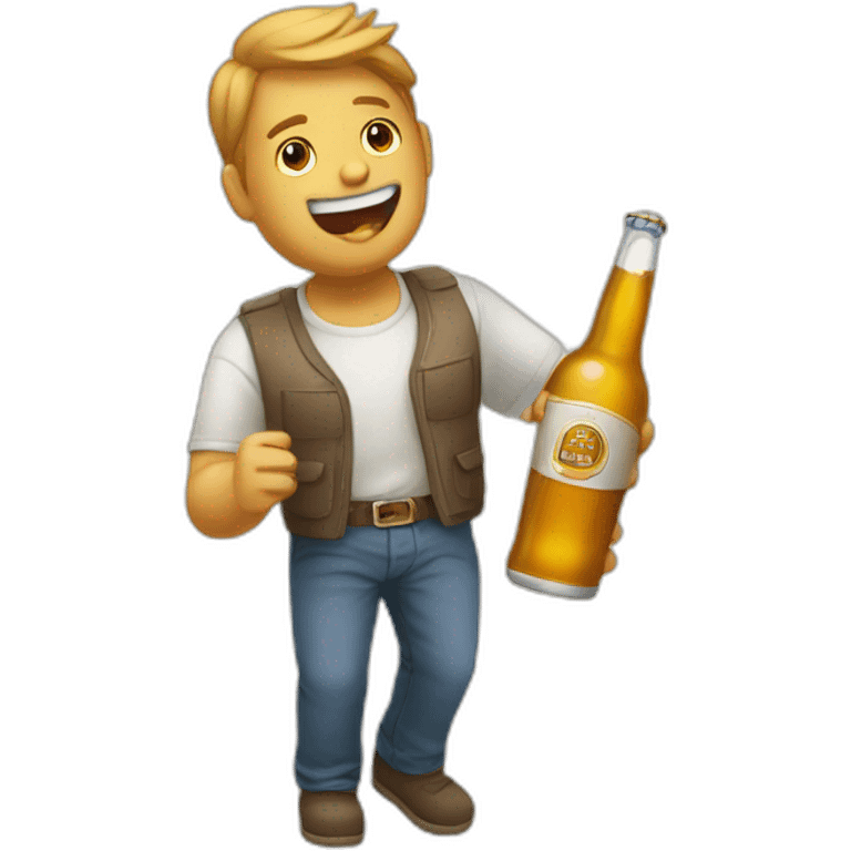 Chat qui boit une bière emoji