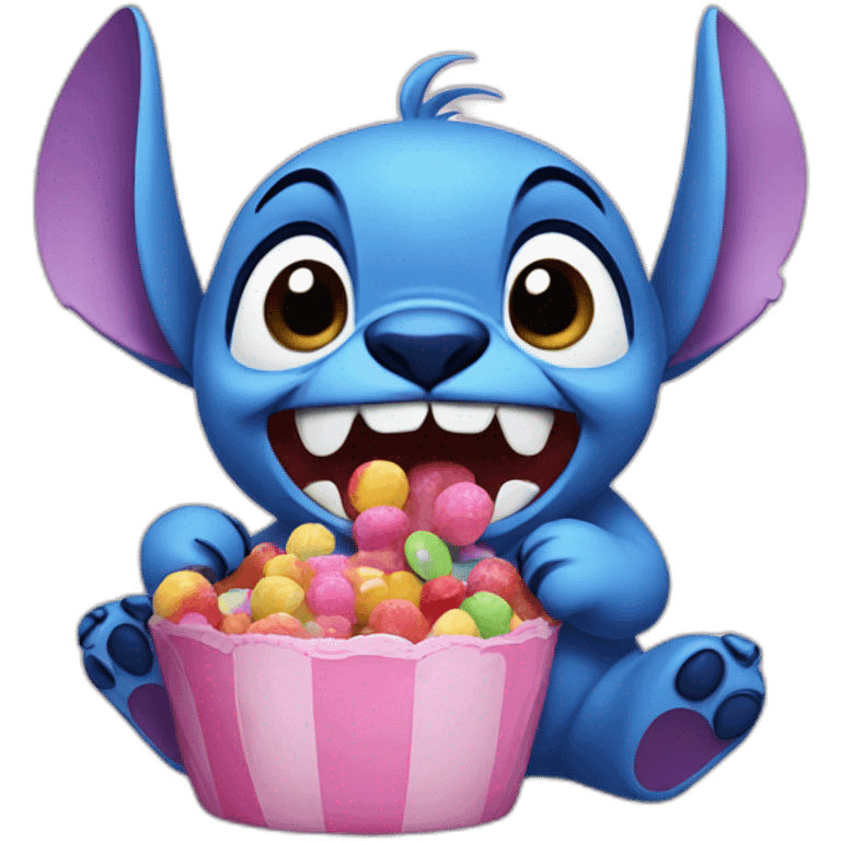 stitch eating candy emoji