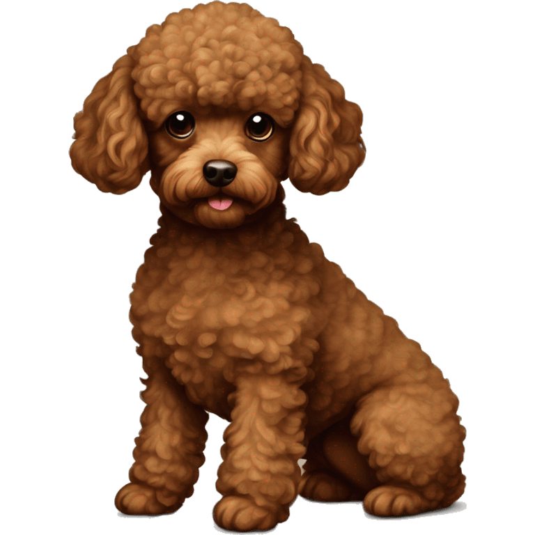 Brown toy poodle  emoji