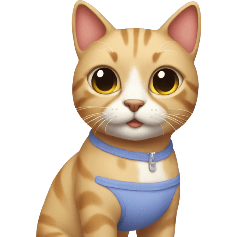 cat wearing bathing suit emoji