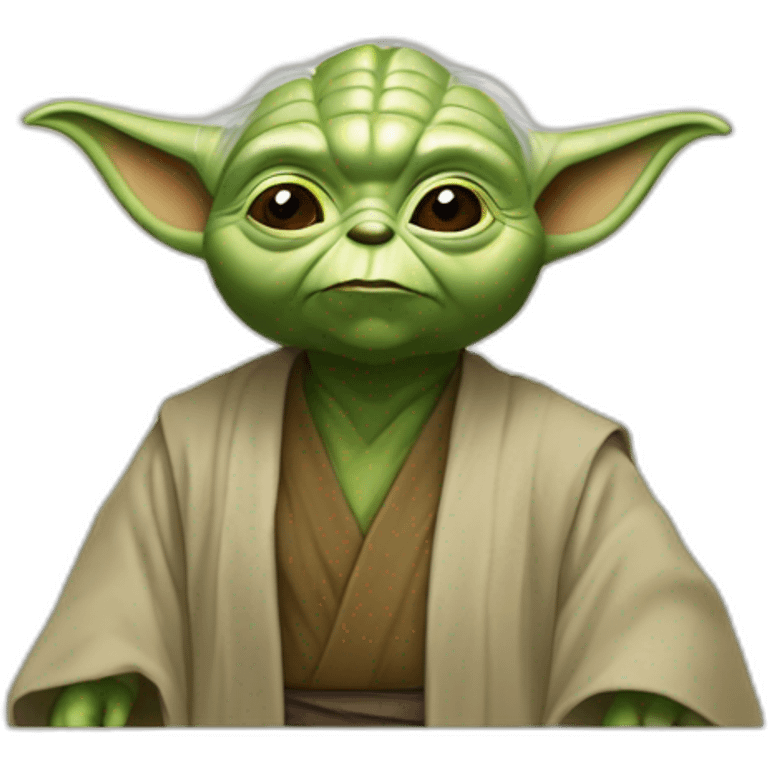 Yoda qui fait du cheval emoji