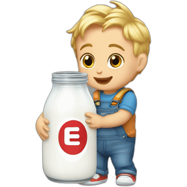 Gay opening milk jar baby dietcoke emoji