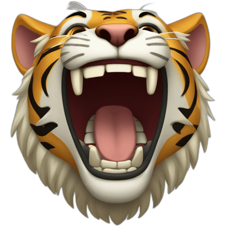 Samurai Tiger Laughing emoji