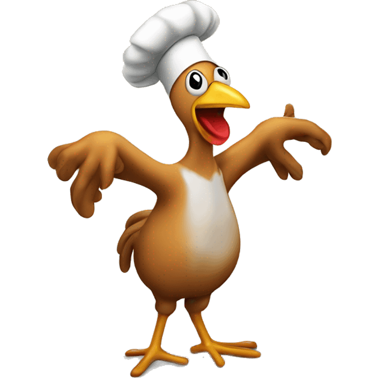 roast chicken who is dancing  emoji